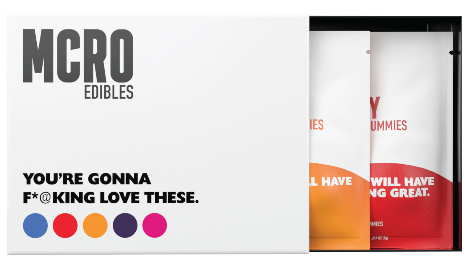 MCRO - Sample Box - Edibles - 2 Packs - Try All Our Blends - THC - Functional THC
