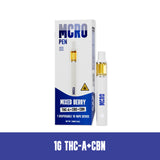 Mixed Berry Indica Vape - THC-A and CBN Blend - Rechargeable Disposable - MCRO Edibles in the U.S.