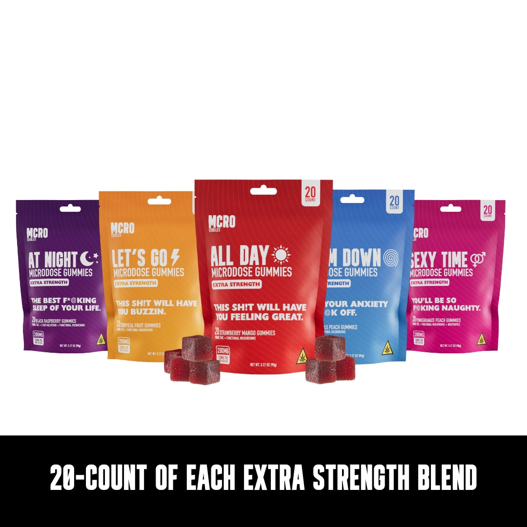MCRO Edibles Bundle - 20ct of each Extra Strength Blend