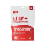 All Day THC Gummies - Microdose for Productivity - Straight Shot 10ct Product Render - MCRO Edibles in the U.S.