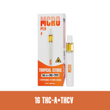 Tropical Citrus 1G Disposable Vape - THCA and THCV - Front Shot Render - MCRO Edibles in the U.S.